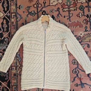 Connemara Irish Wool Zip Up Sweater
